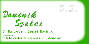 dominik szelei business card